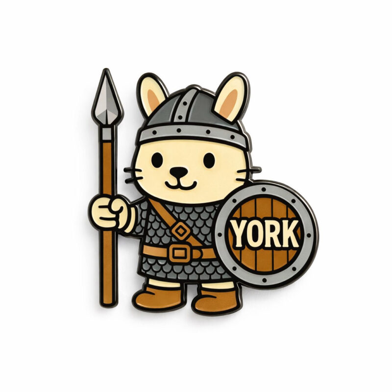 The York Bunny Barbarian pin