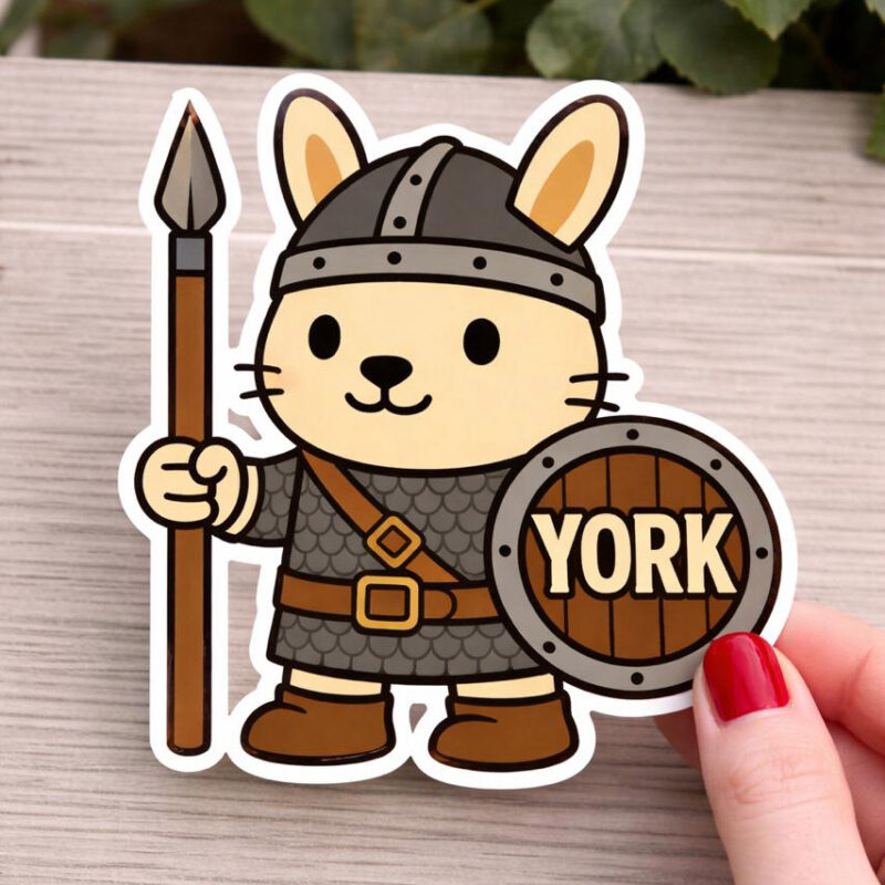York Bunny Barbarian Vinyl Sticker