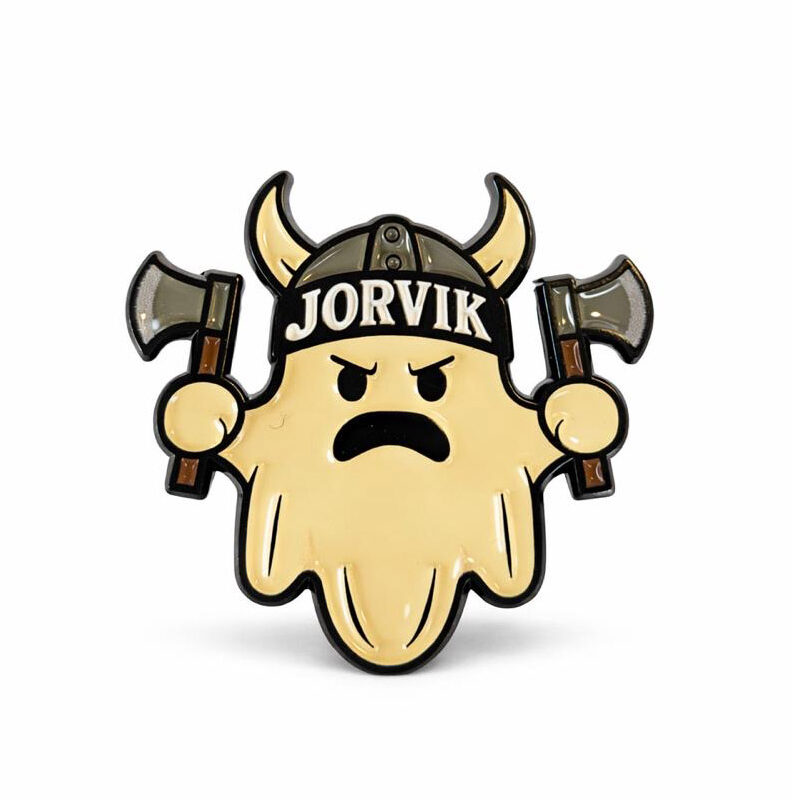Grumpy Jorvik Ghost Pin