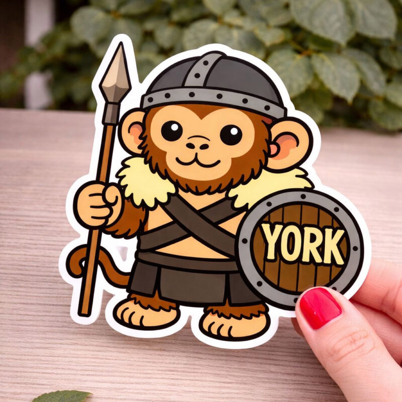 Captain Chimp of York Vinyl Sticker