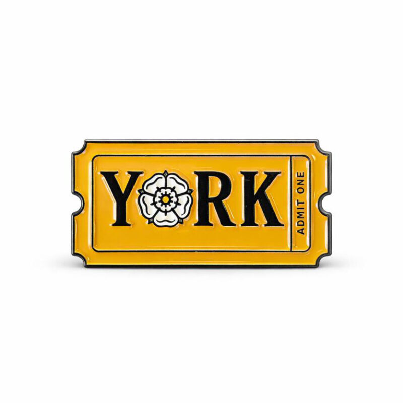 Admit One: York Ticket Pin (Yellow)