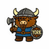 York Viking Highland Cow Pin