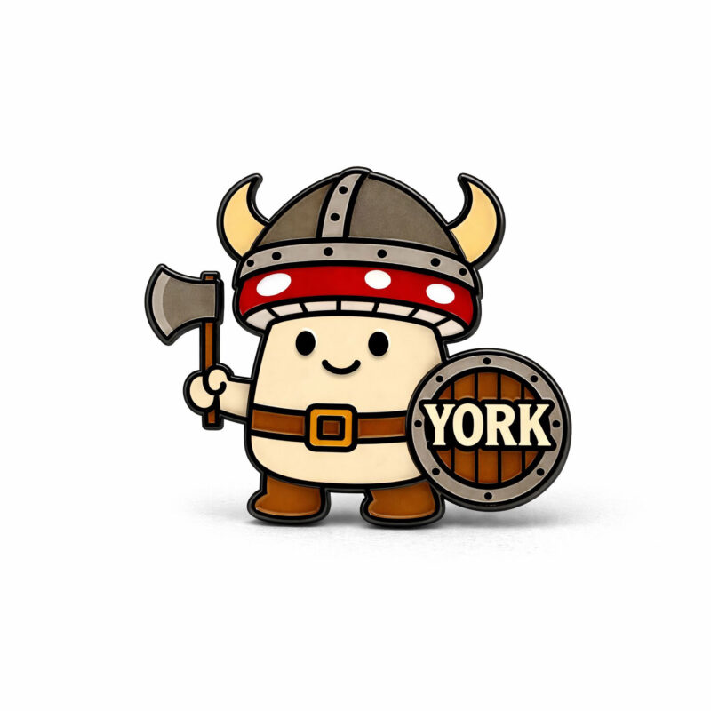Viking shroom warrior York pin