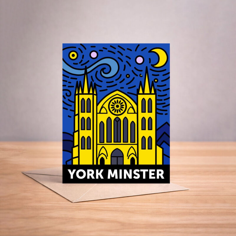 Starry Night York Minster Greeting Card