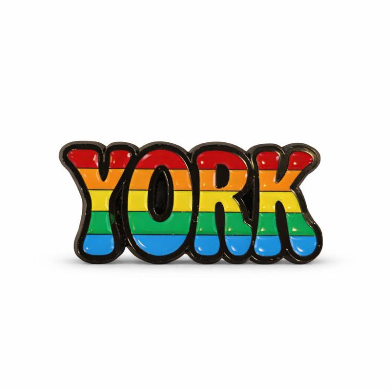 York rainbow pride pin (Bubble)