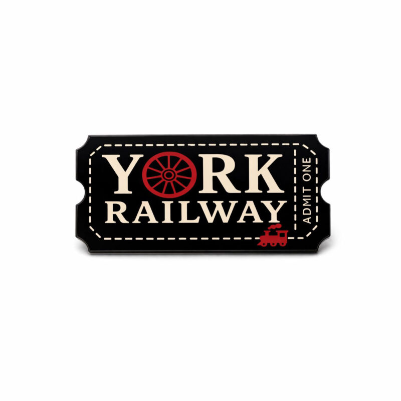 Admit One: York Ticket Pin (Black)