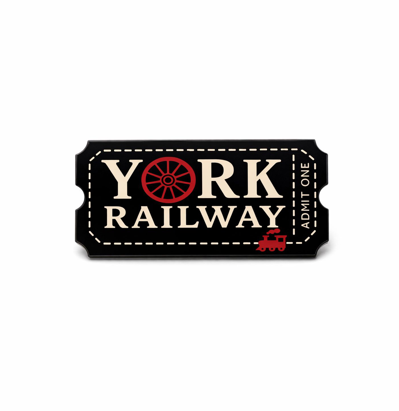Admit One: York Ticket Pin (Black)