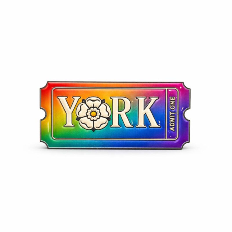 Admit One: York Ticket Pin (Rainbow)
