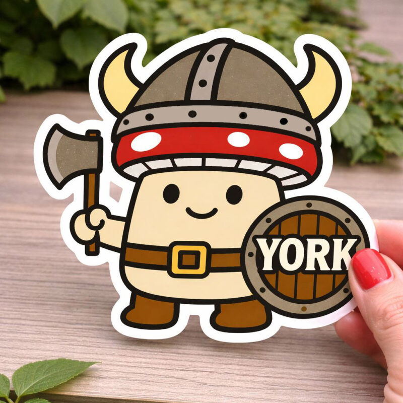 Viking Mushroom Vinyl Sticker